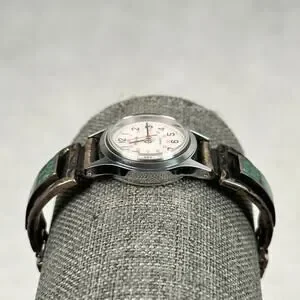 Pulsar Watch Womens 23mm Southwestern Green Stone Watch Tips New Battery Pulsar Women main image 4